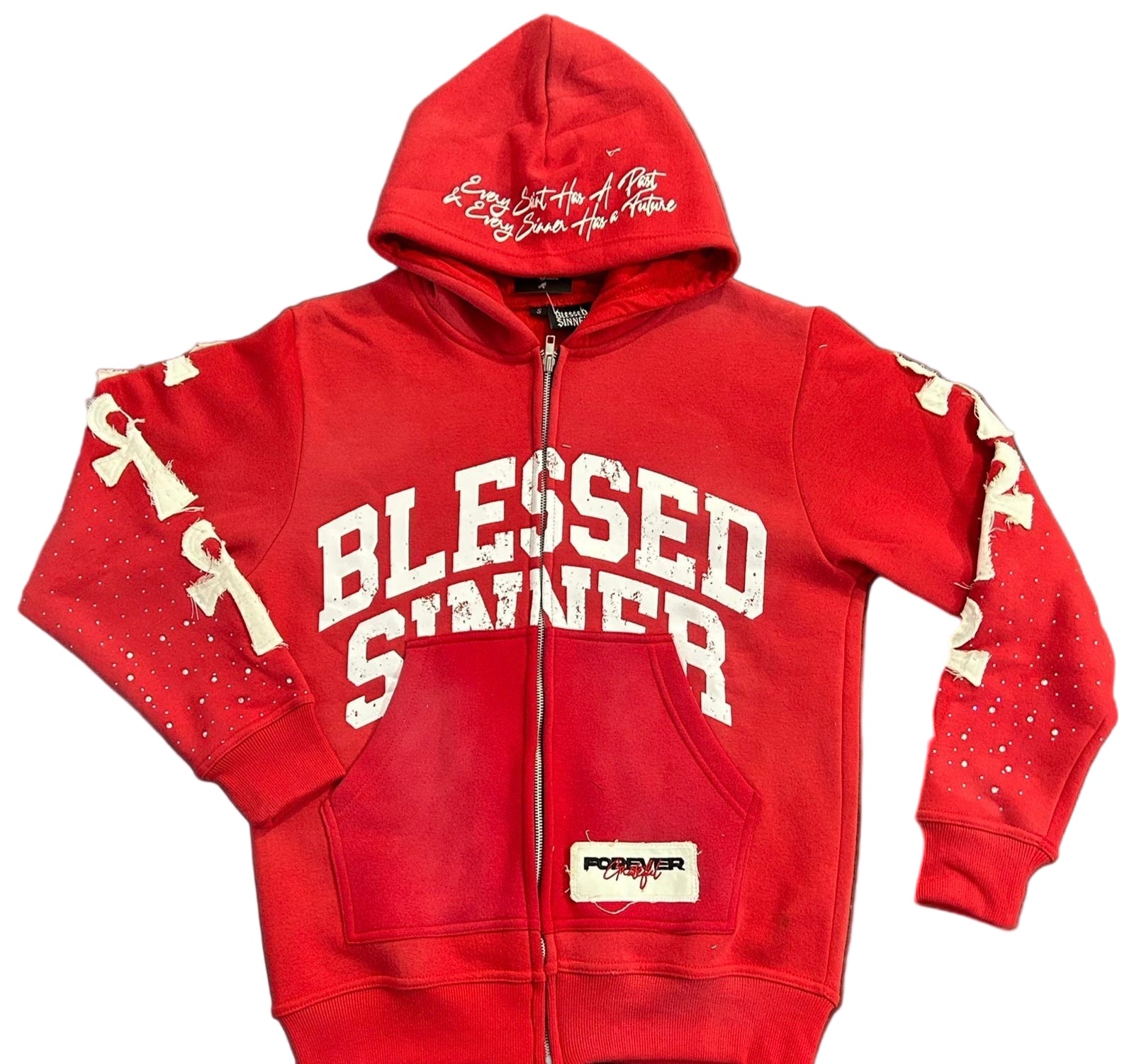 Cherry long sleeve zip up hoodie