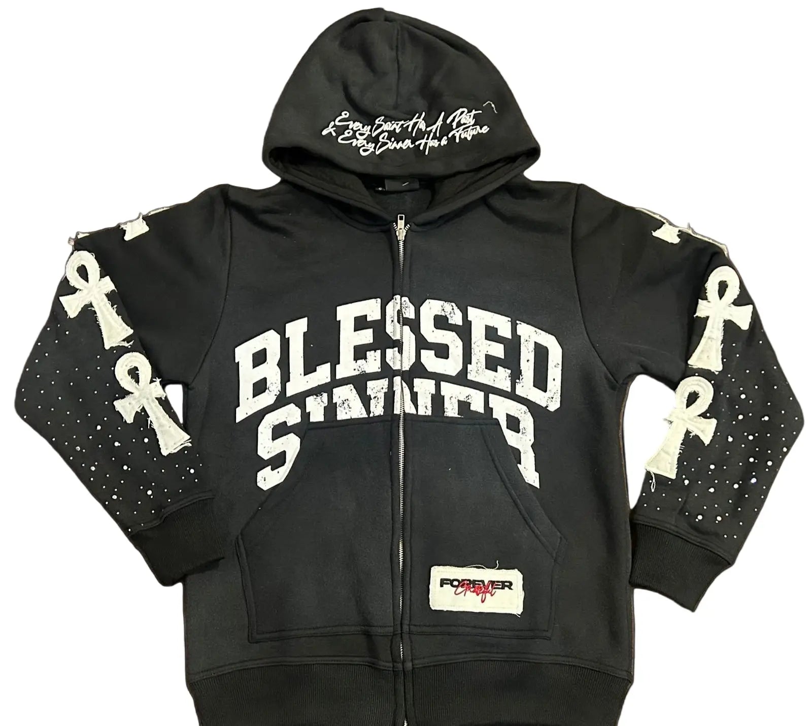 Blackberry long sleeve zip up hoodie