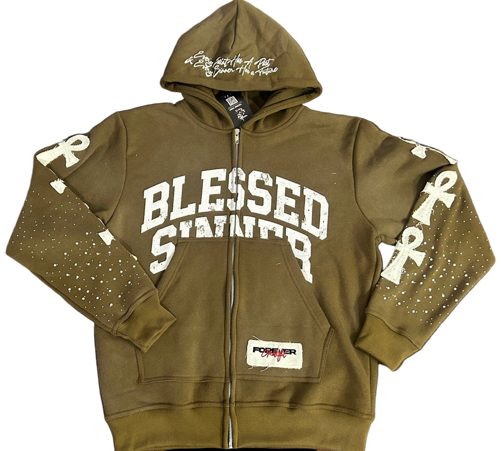 Kiwi long sleeve zip up hoodie