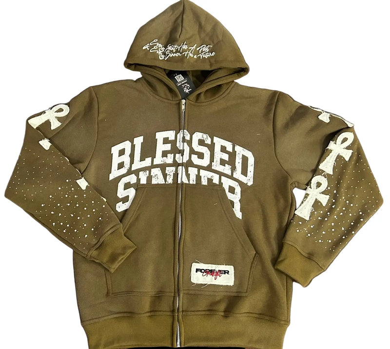 Kiwi long sleeve zip up hoodie