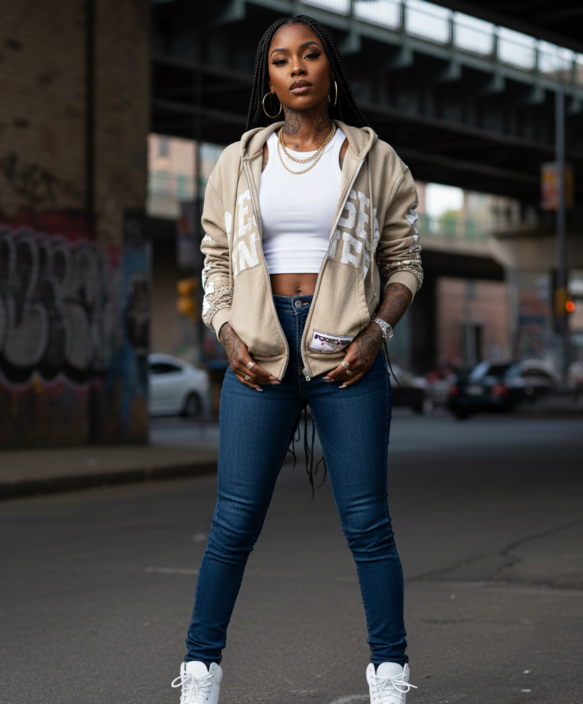 Pina Colada long sleeve zip up hoodie