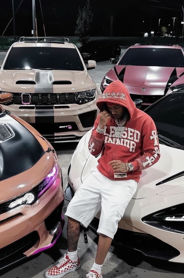 Cherry long sleeve zip up hoodie