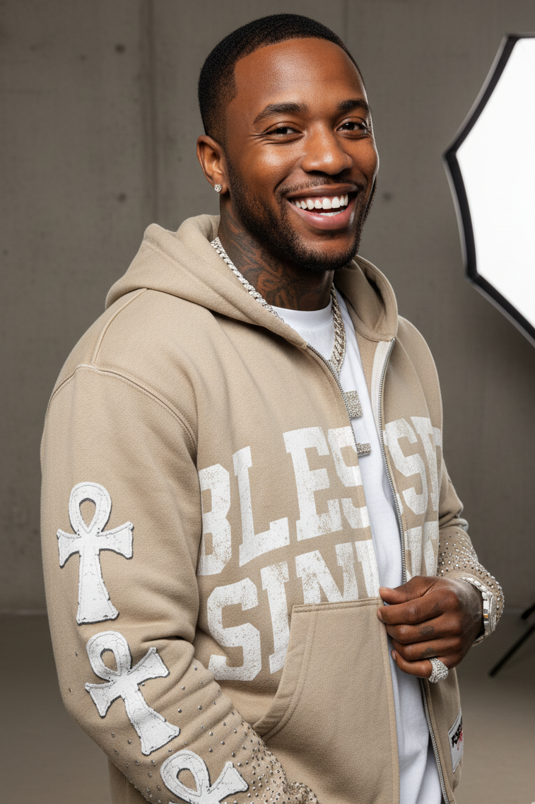 Pina Colada long sleeve zip up hoodie