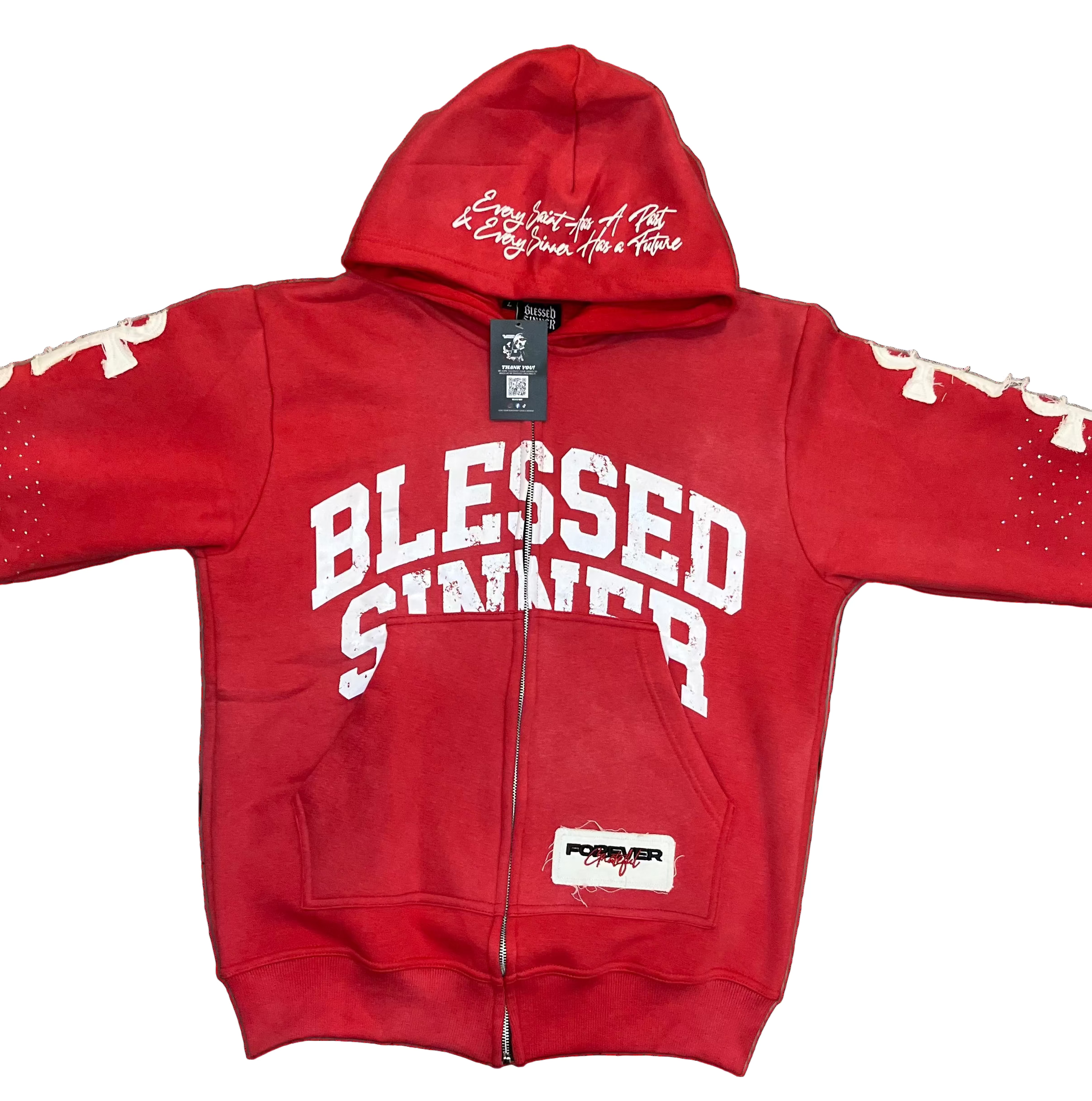 Cherry long sleeve zip up hoodie