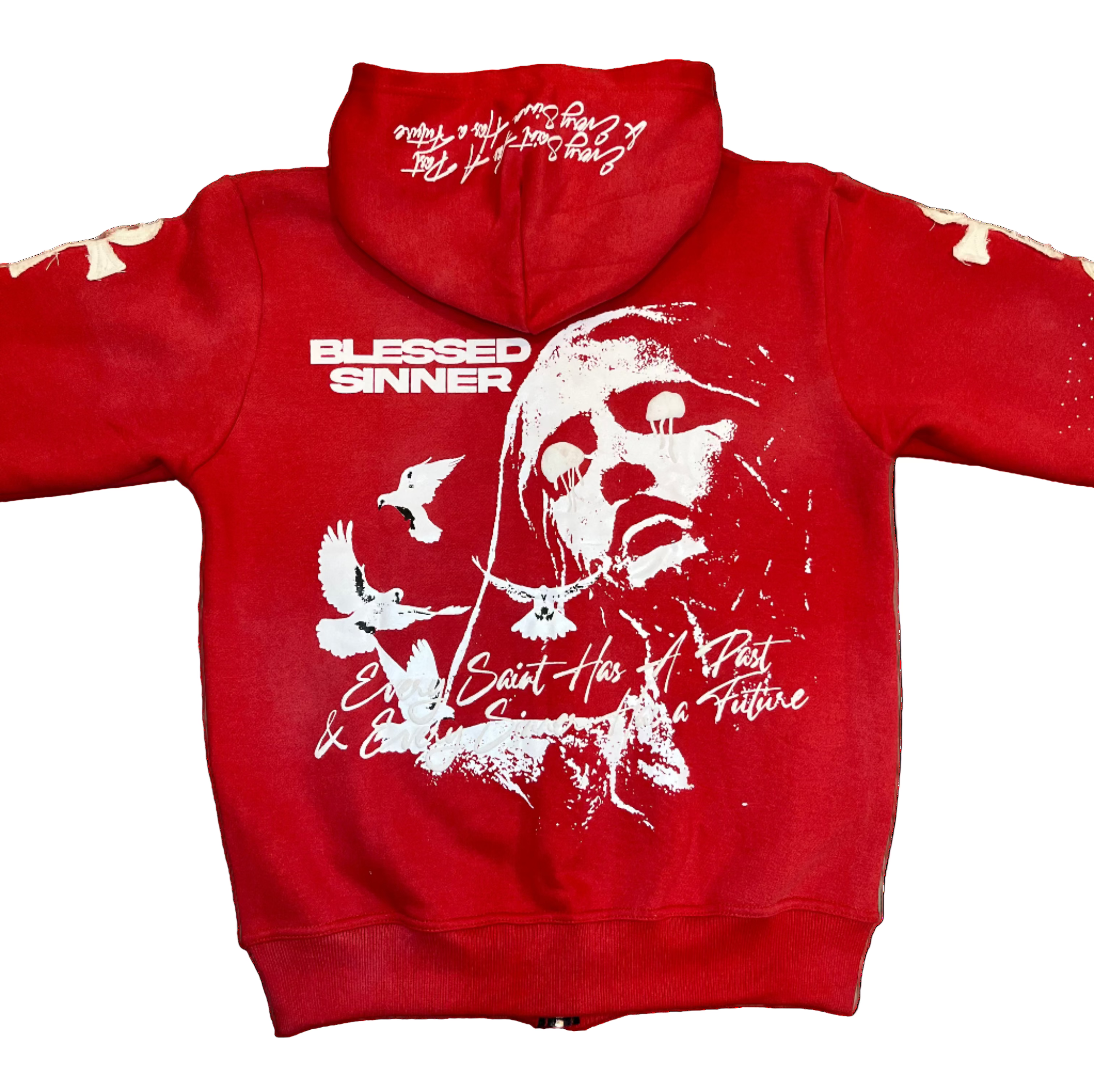 Cherry long sleeve zip up hoodie