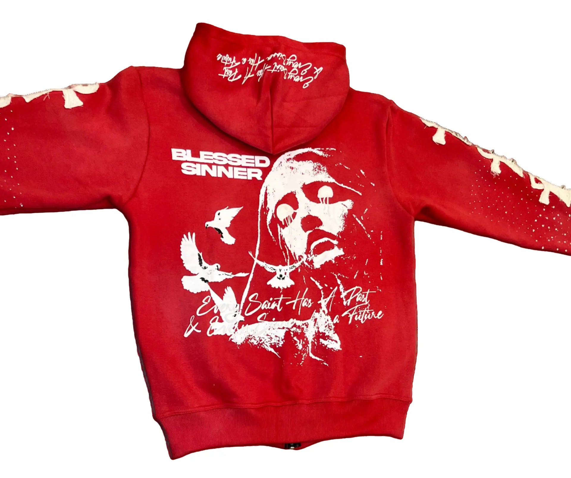 Cherry long sleeve zip up hoodie - Blessed Sinner Shop