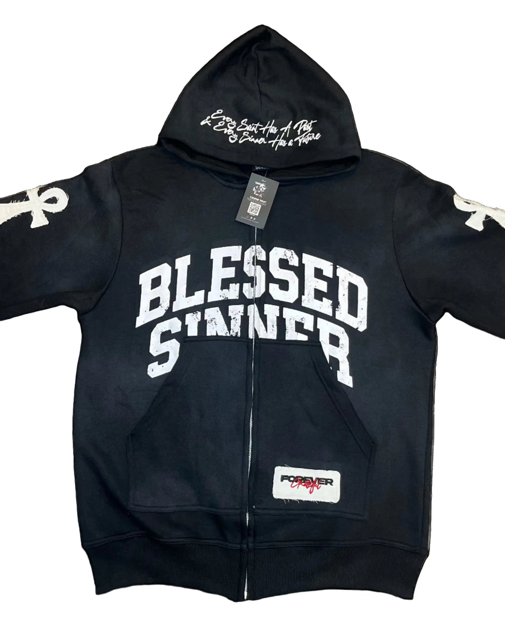 Blackberry long sleeve zip up hoodie - Blessed Sinner Shop