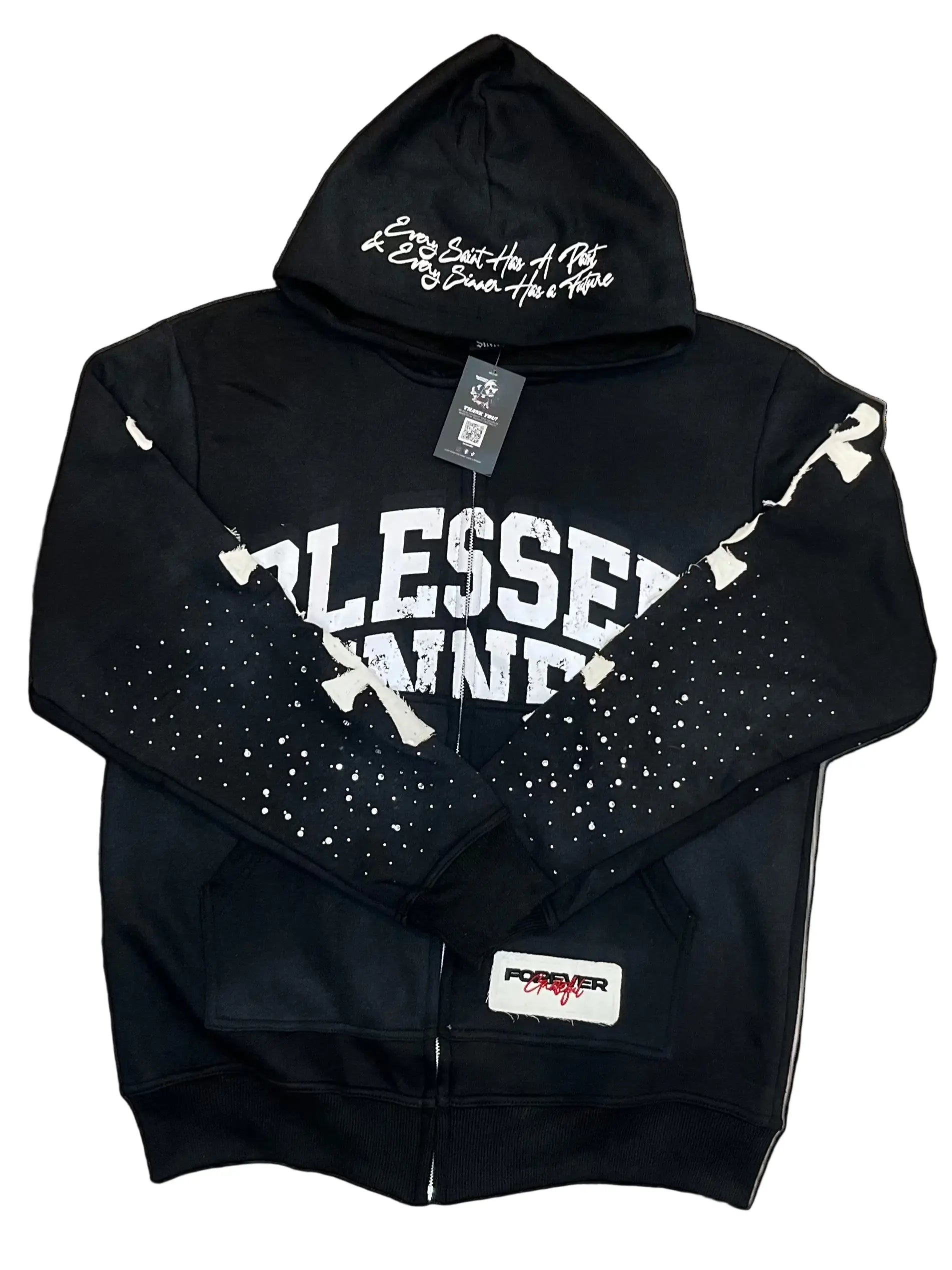 Blackberry long sleeve zip up hoodie - Blessed Sinner Shop