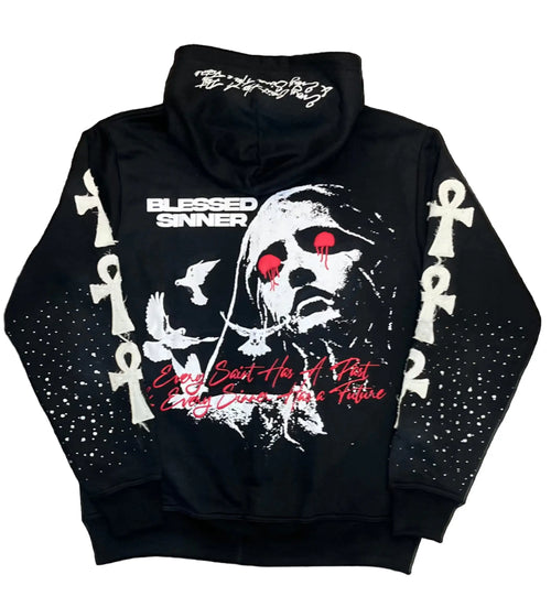 Blackberry long sleeve zip up hoodie