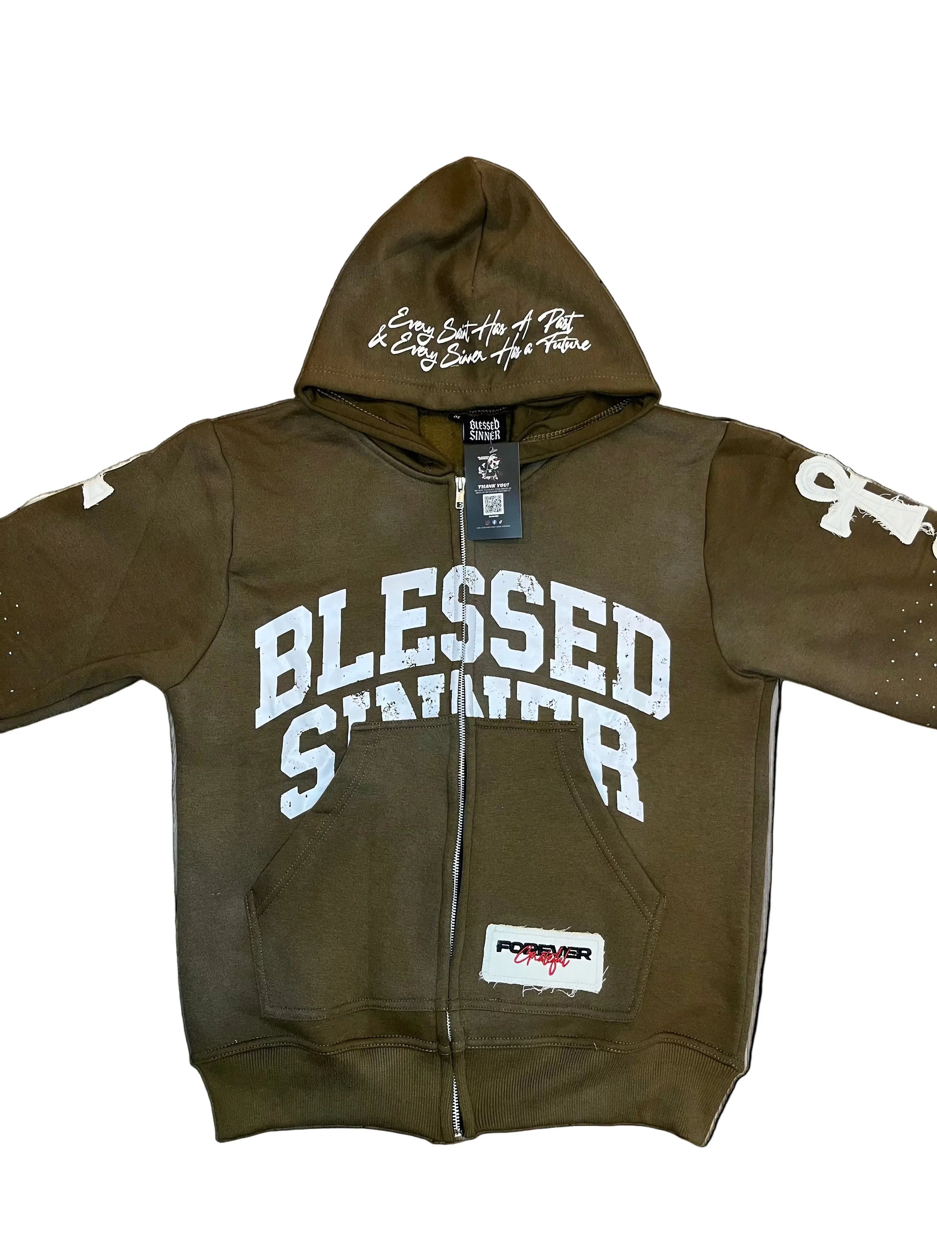 Kiwi long sleeve zip up hoodie