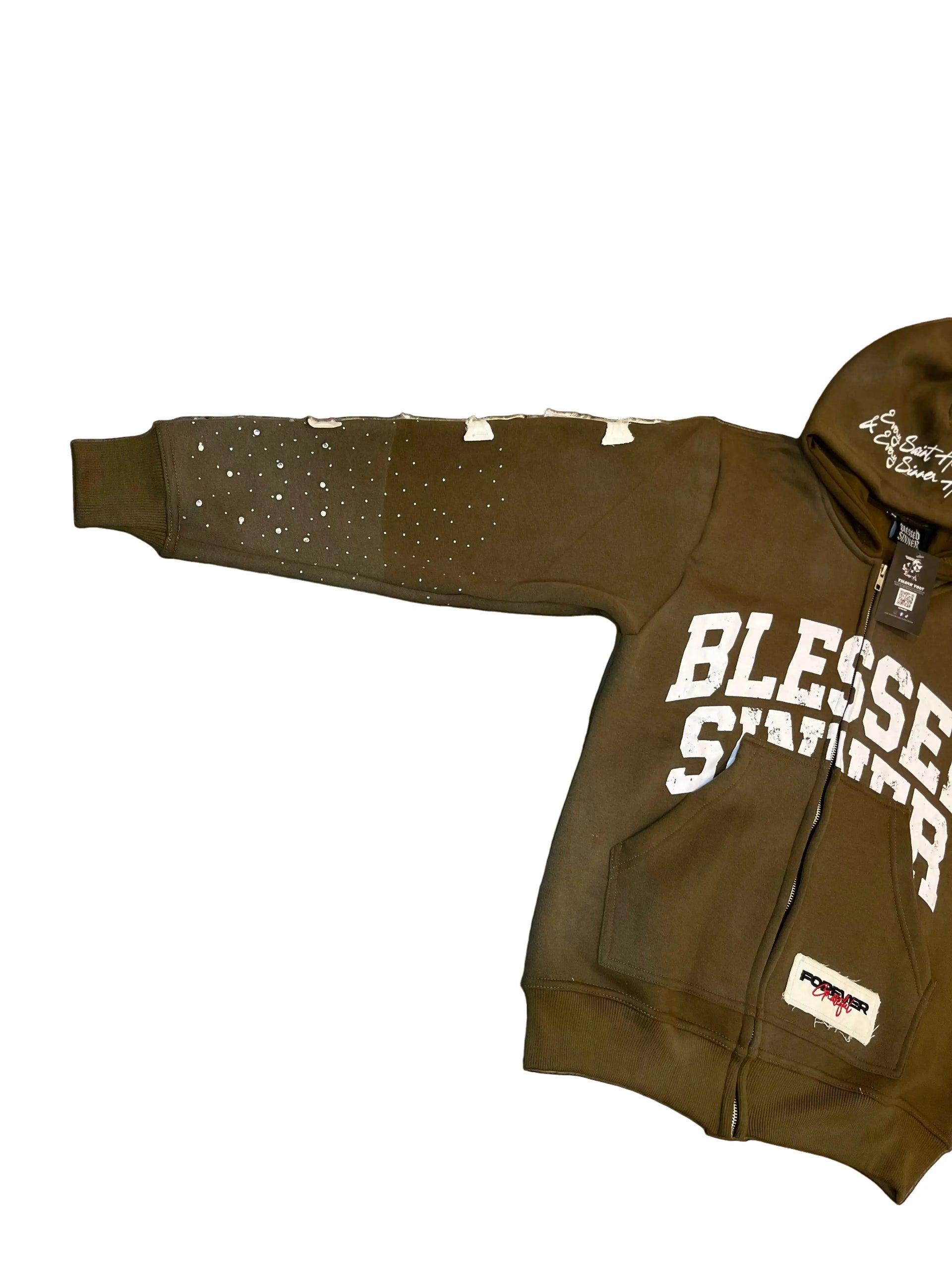 Kiwi long sleeve zip up hoodie