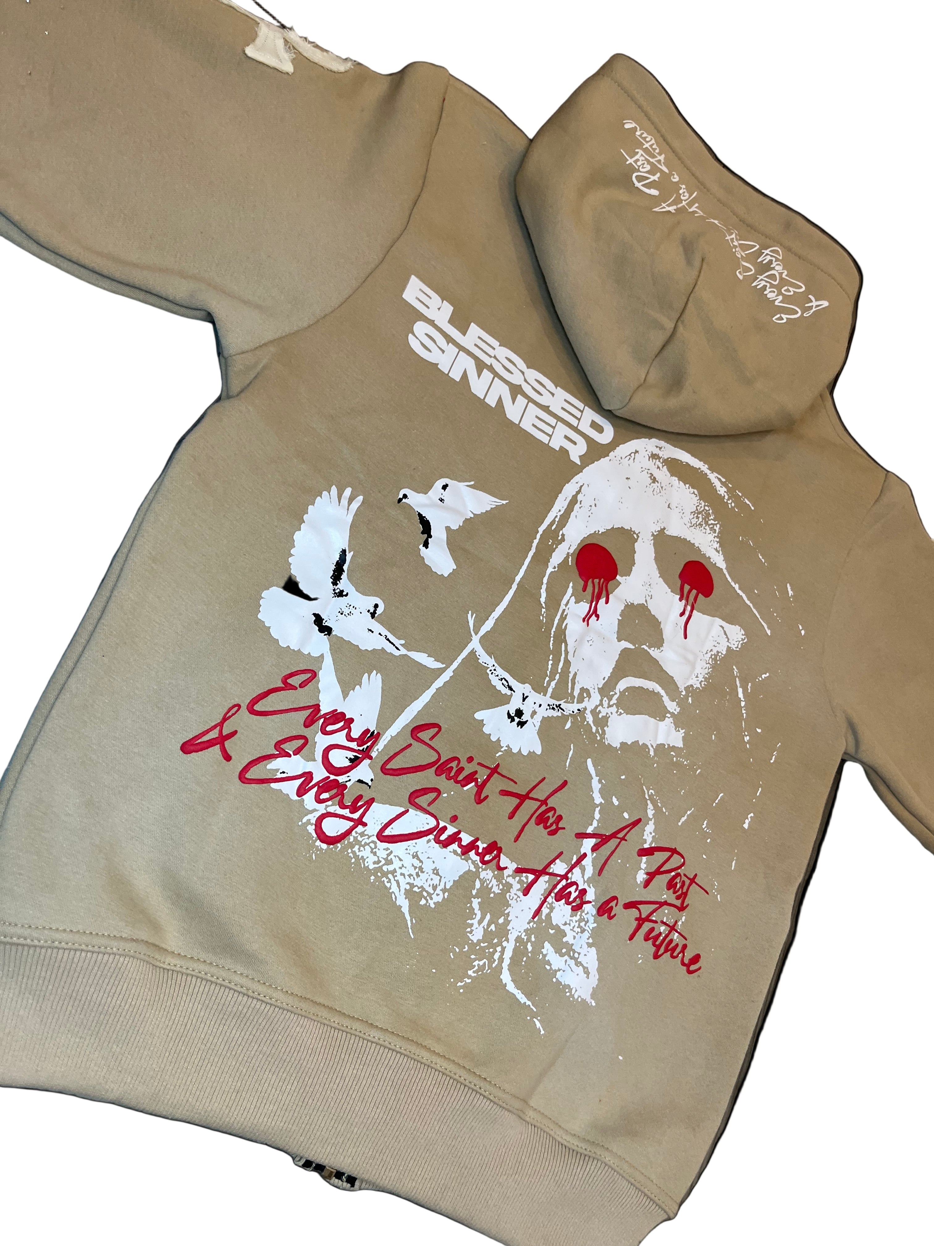 Pina Colada long sleeve zip up hoodie