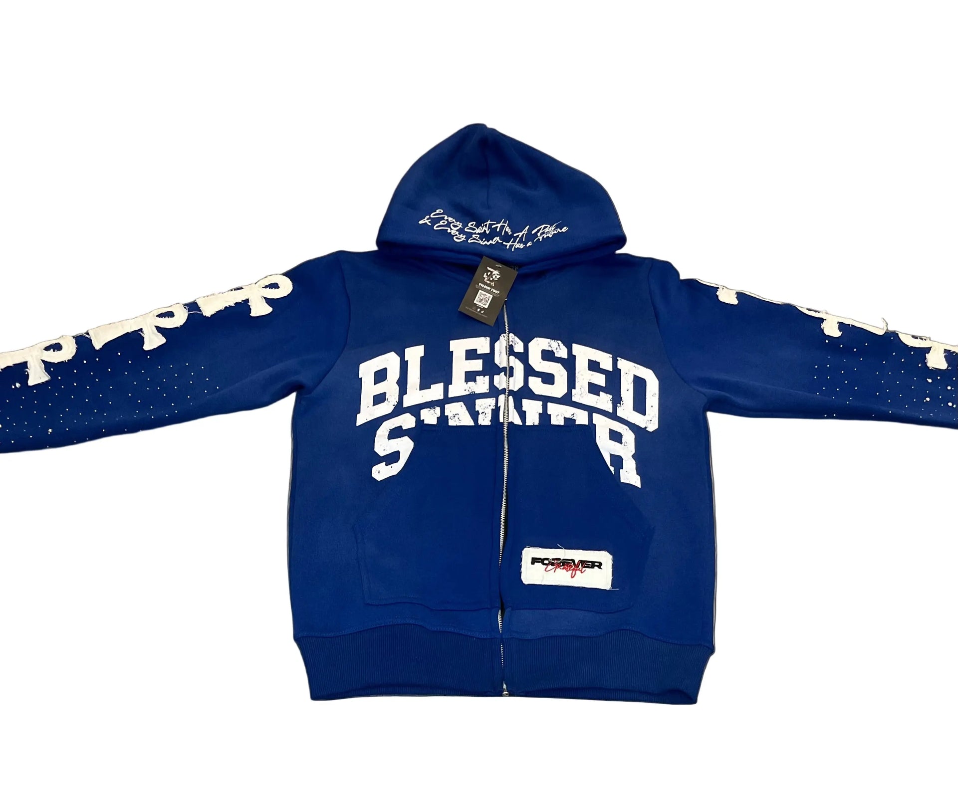 Royal Berry long sleeve zip up hoodie