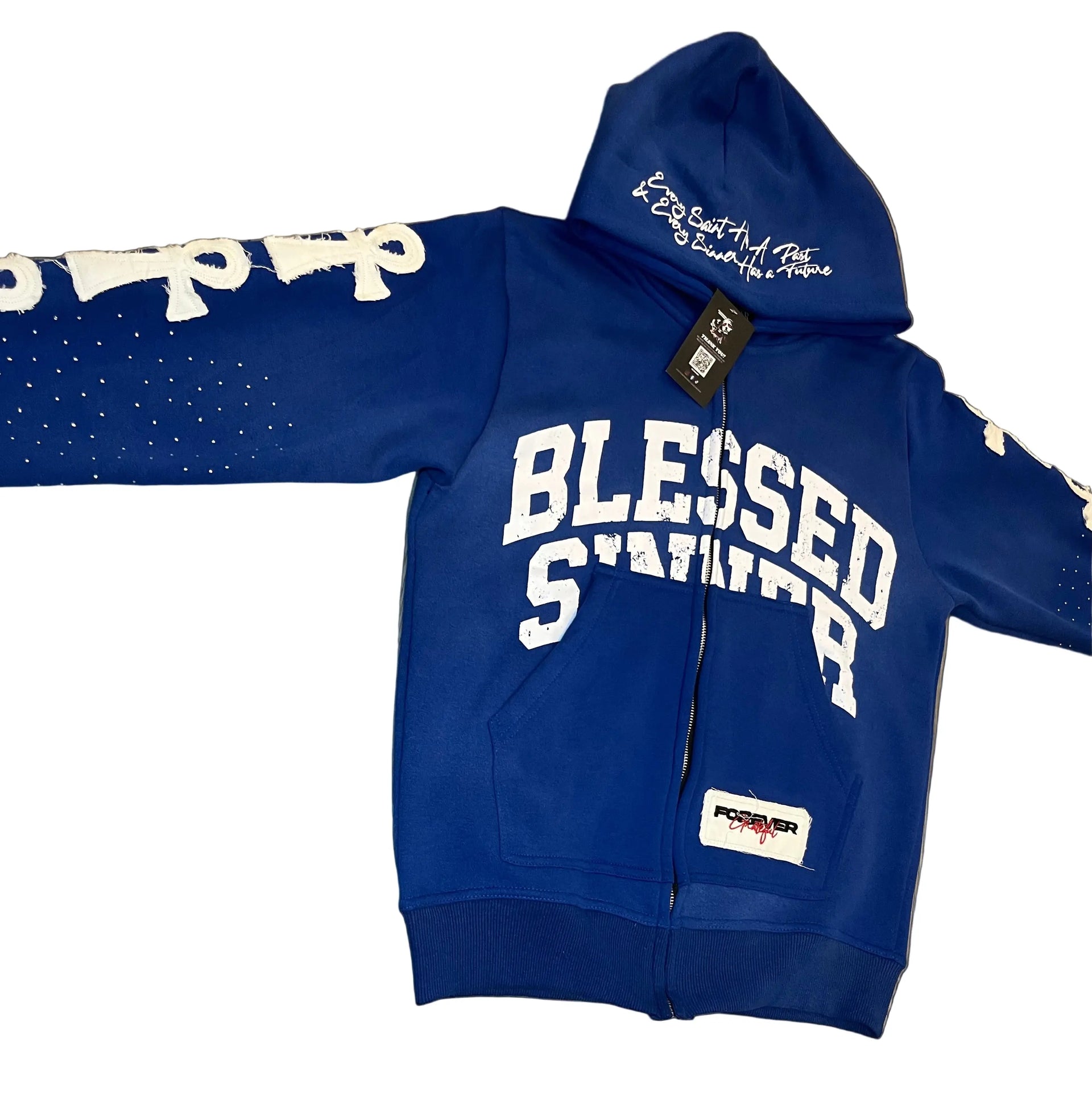 Royal Berry long sleeve zip up hoodie