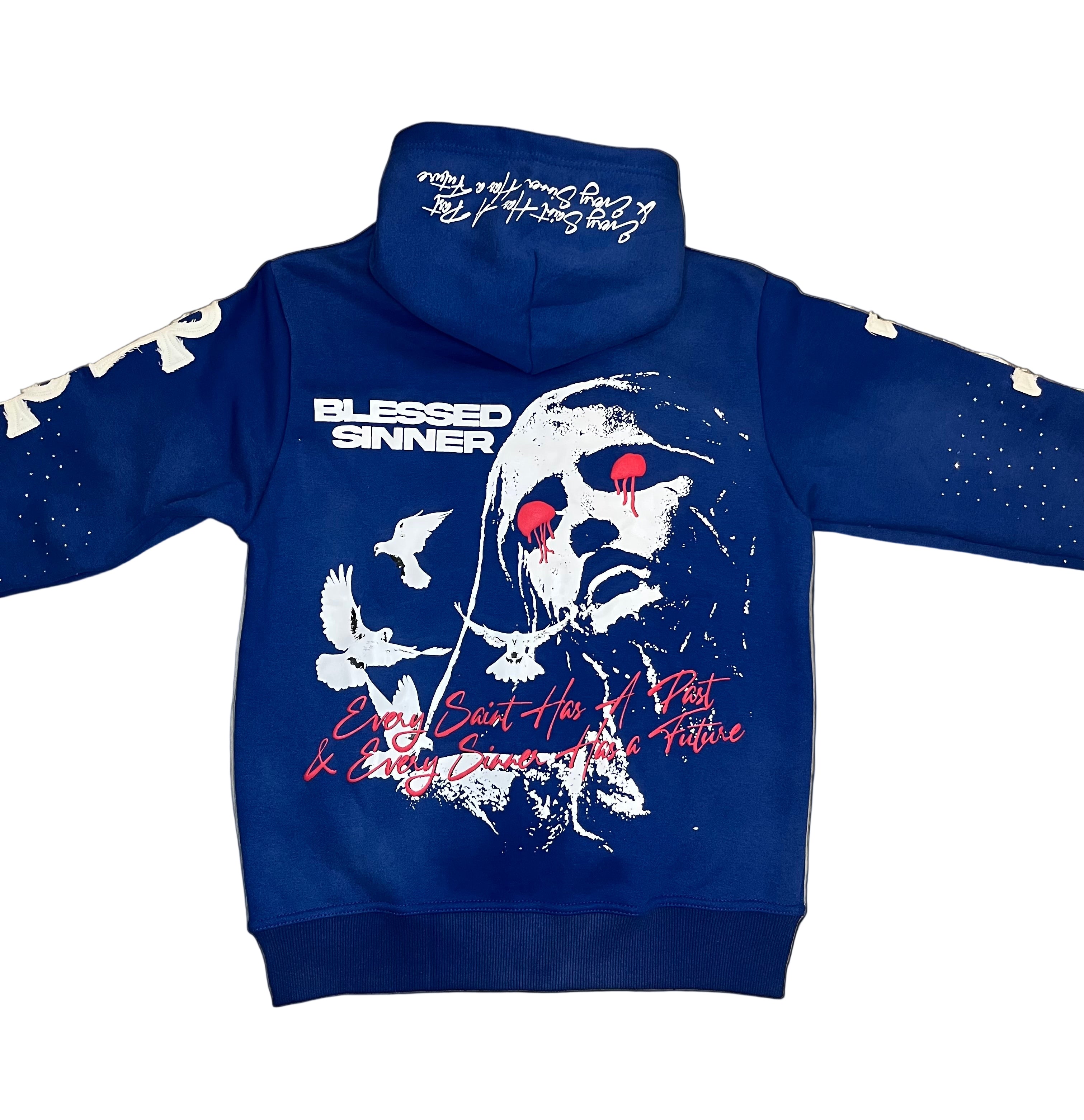 Royal Berry long sleeve zip up hoodie