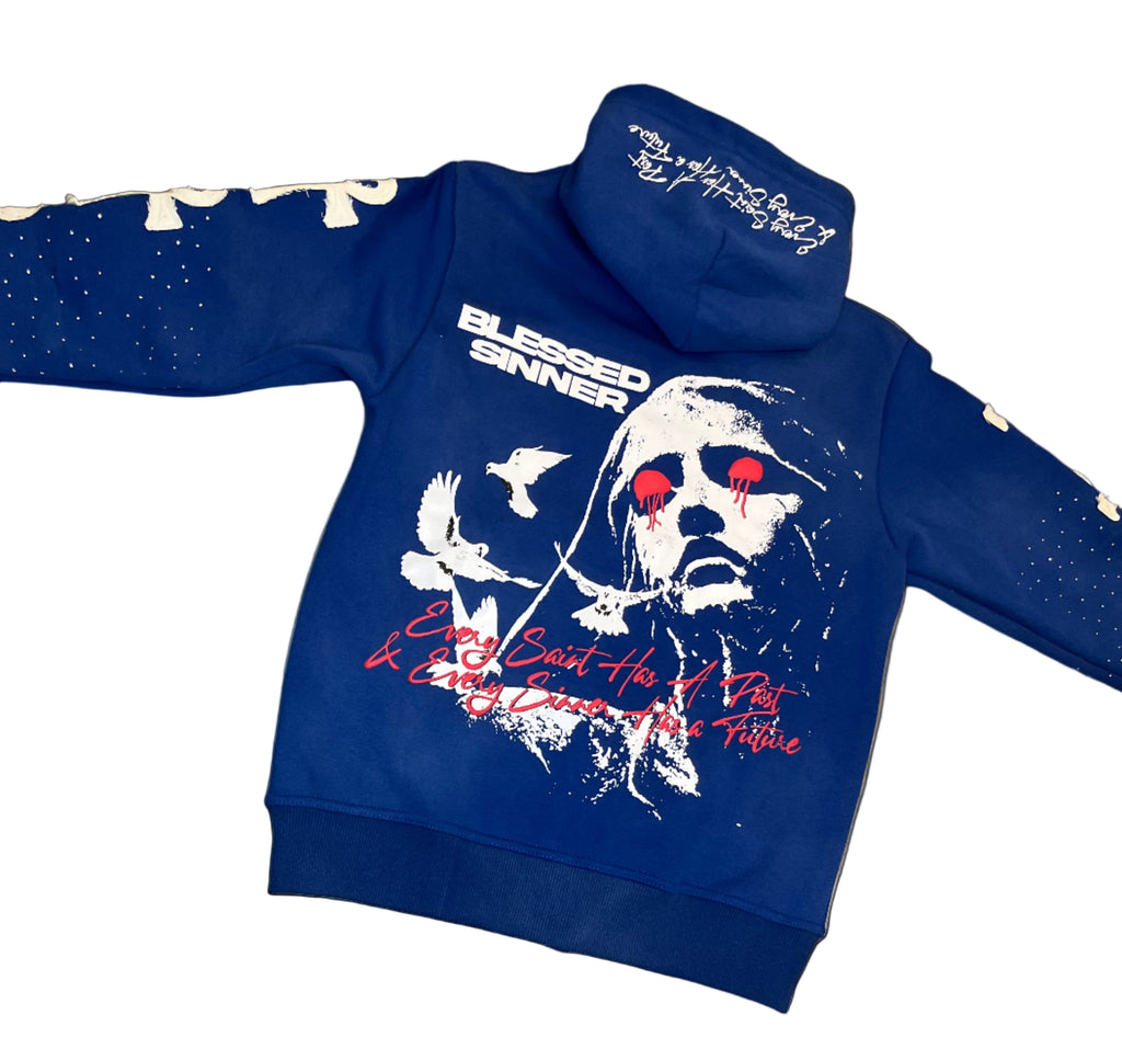 Royal Berry long sleeve zip up hoodie