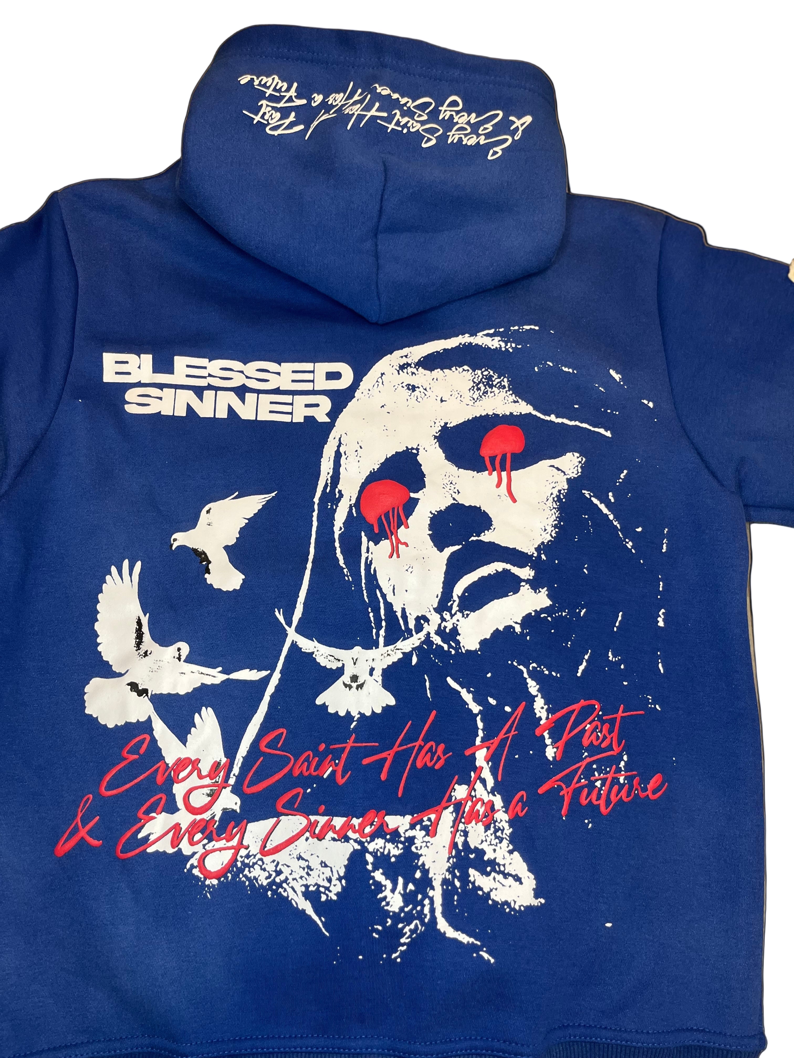 Royal Berry long sleeve zip up hoodie