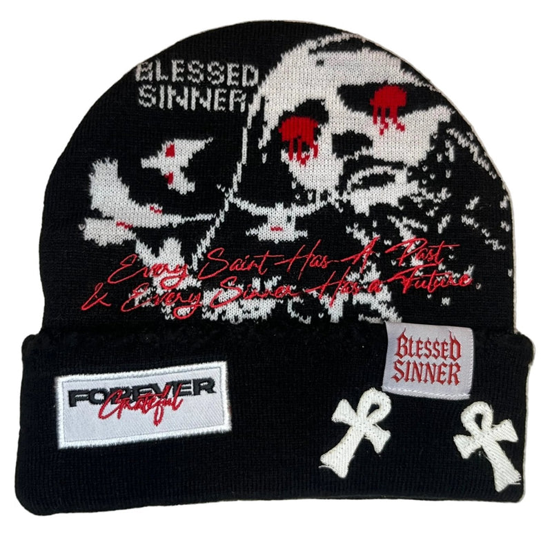 Blessed Sinner Beanie - Unisex Fashion Cozy Winter Wear