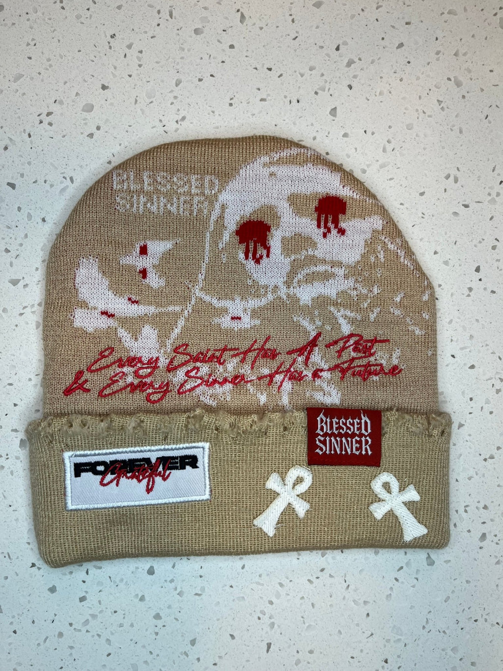 Blessed Sinner Beanie - Unisex Fashion Cozy Winter Wear - Blessed Sinner Shop