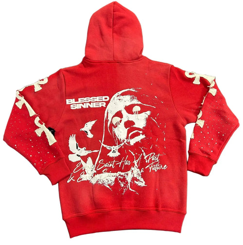 Cherry long sleeve zip up hoodie - Blessed Sinner Shop